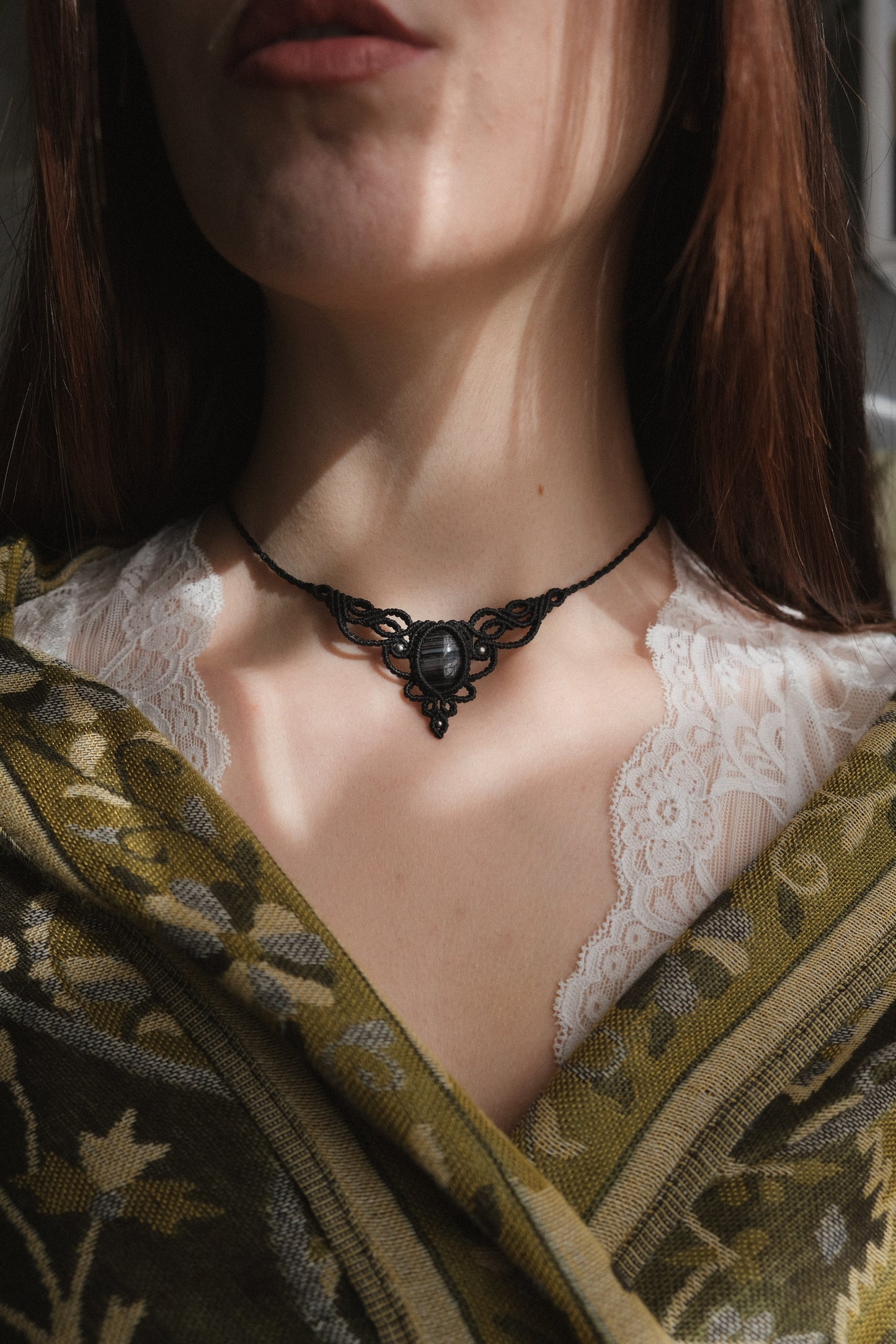 'Dew'-Choker mit schwarzem Achat