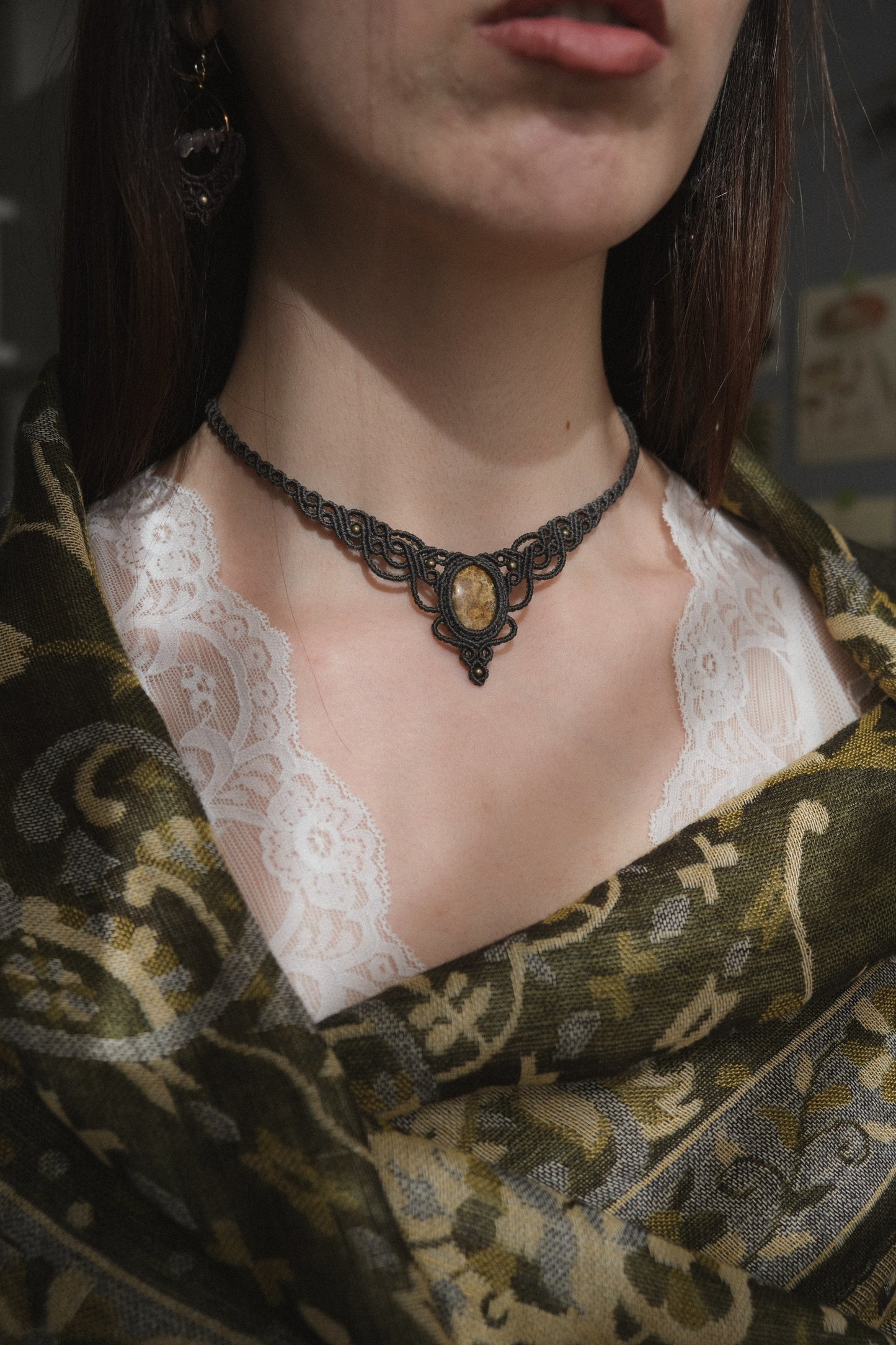 'Althaea' Necklace with Fossil Coral