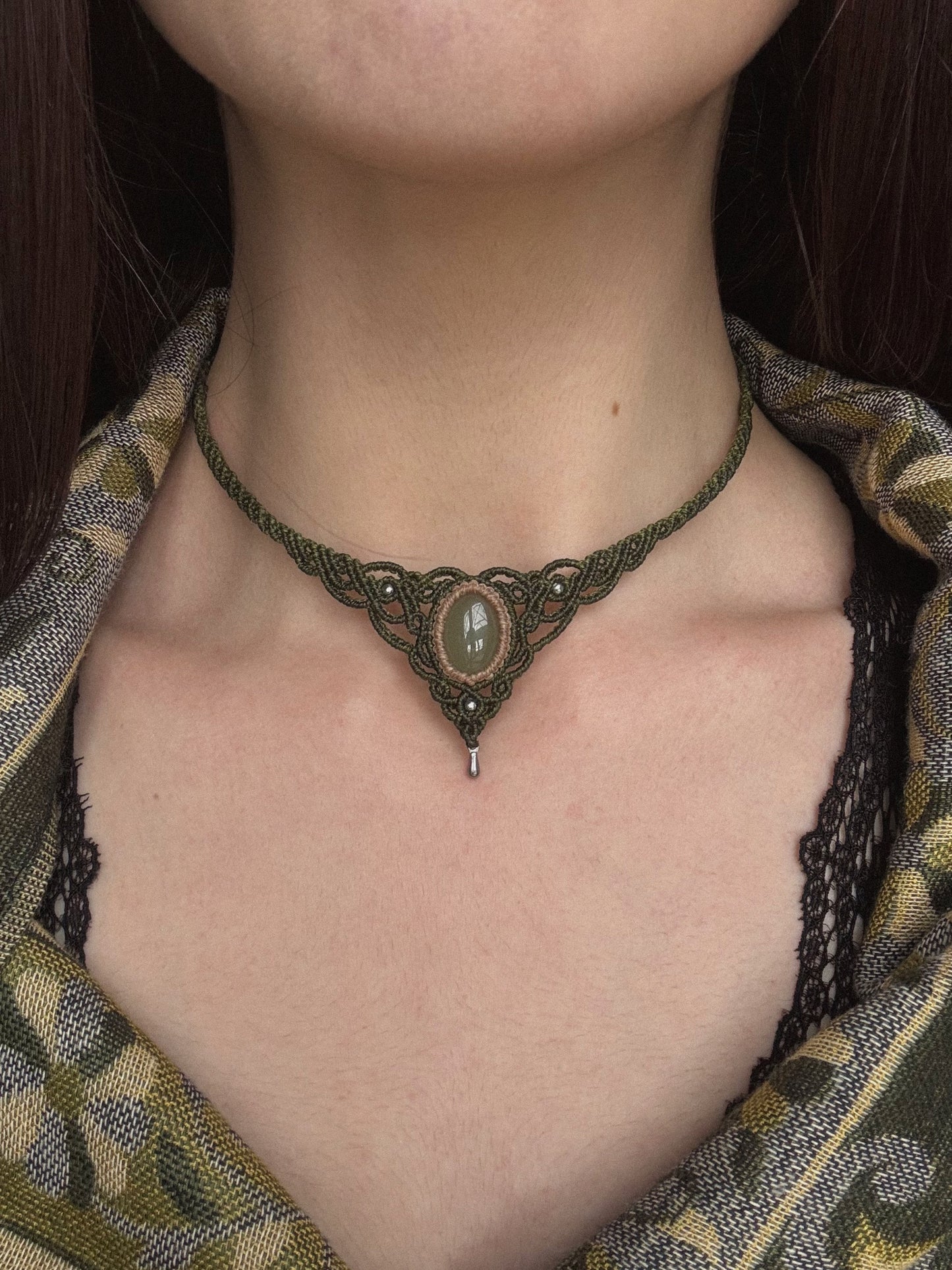 'Driade' Choker with Green Aventurine