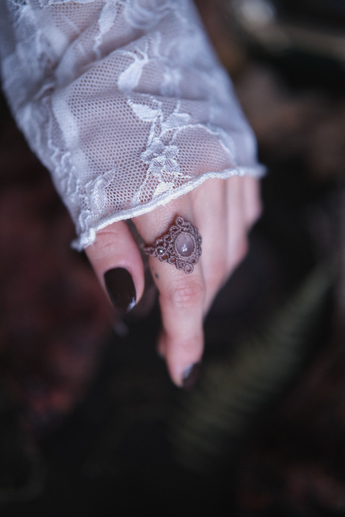 Anello ‘Elowen’ con Quarzo Rosa