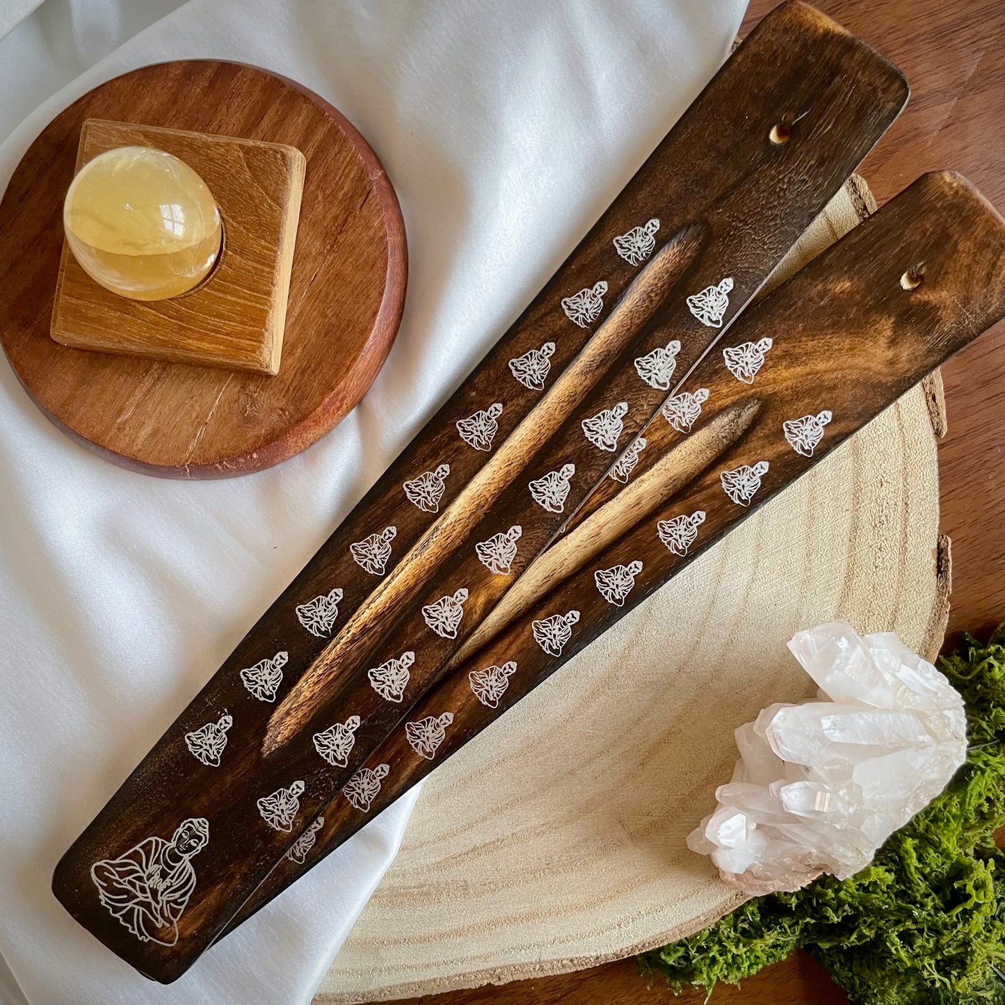 Mango wood incense holder