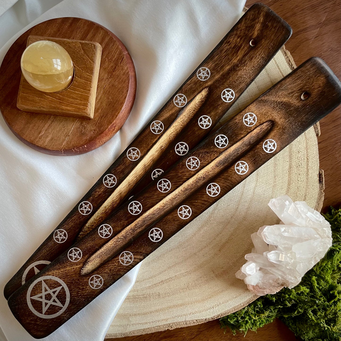 Mango wood incense holder