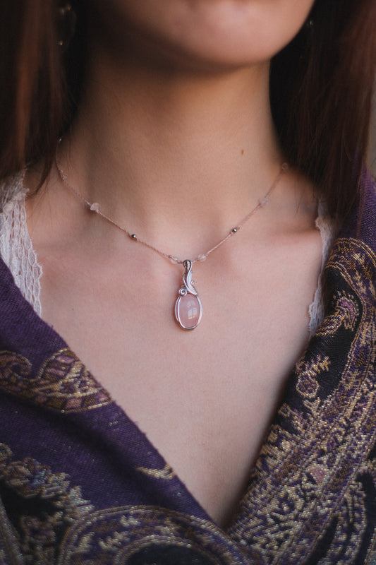Ciondolo con Quarzo Rosa